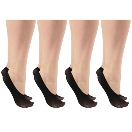 Balseti Füßlinge Feinsöckchen Damen Schwarz. Unsichtbare Feinsöckchen – Elegant für Pumps. 85% Polyamid. 4er Pack. Einheitsgröße 35–41. Balseti Füßlinge Feinsöckchen Damen Schwarz. Unsichtbare Feinsöckchen – Elegant für Pumps. 85% Polyamid. 4er Pack. Einheitsgröße 35–41. von Balseti