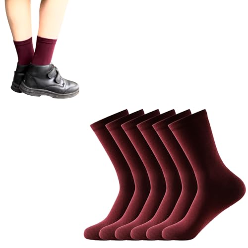 Unifarbene kurze Socken 85% Baumwolle Unisex für Jungen und Mädchen. Modelle für Uniformen, Schule, Schüler, Anzüge, Business, Sport. 6er-Pack atmungsaktive Socken. Farbe Weinrot. Größe L 28-35. Unifarbene kurze Socken 85% Baumwolle Unisex für Jungen und Mädchen. Modelle für Uniformen, Schule, Schüler, Anzüge, Business, Sport. 6er-Pack atmungsaktive Socken. Farbe Weinrot. Größe L 28-35. von Balseti