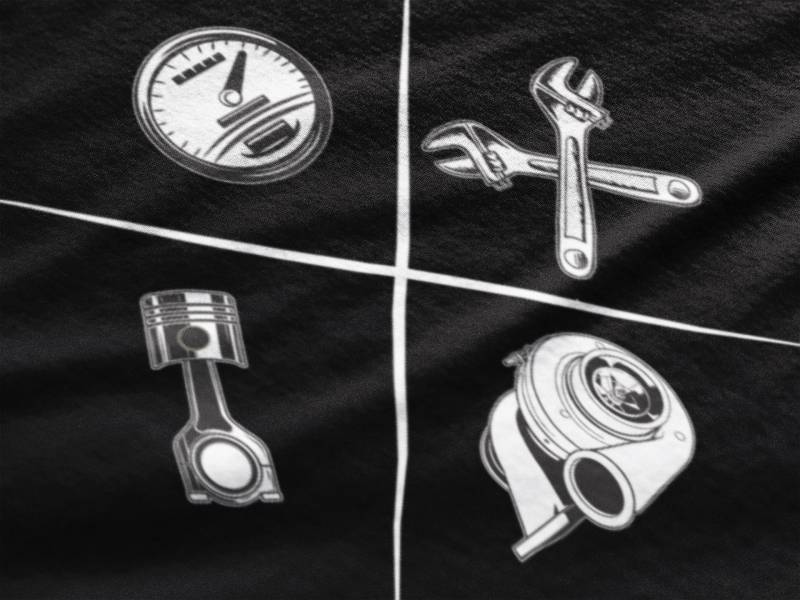T-Shirt Autoschrauber Kfz-Mechaniker Turbolader Kolben Tuner Auto von BalticShirtshop