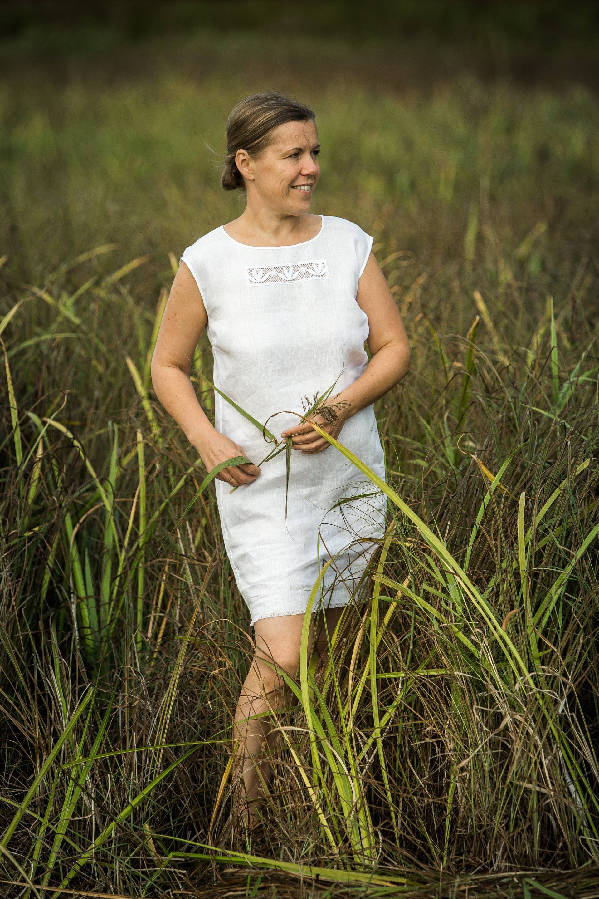 Leinenkleid, Hochzeitsdessous, Brautnachthemd, Zarte Bluse, Hemd von BaltieDarbi