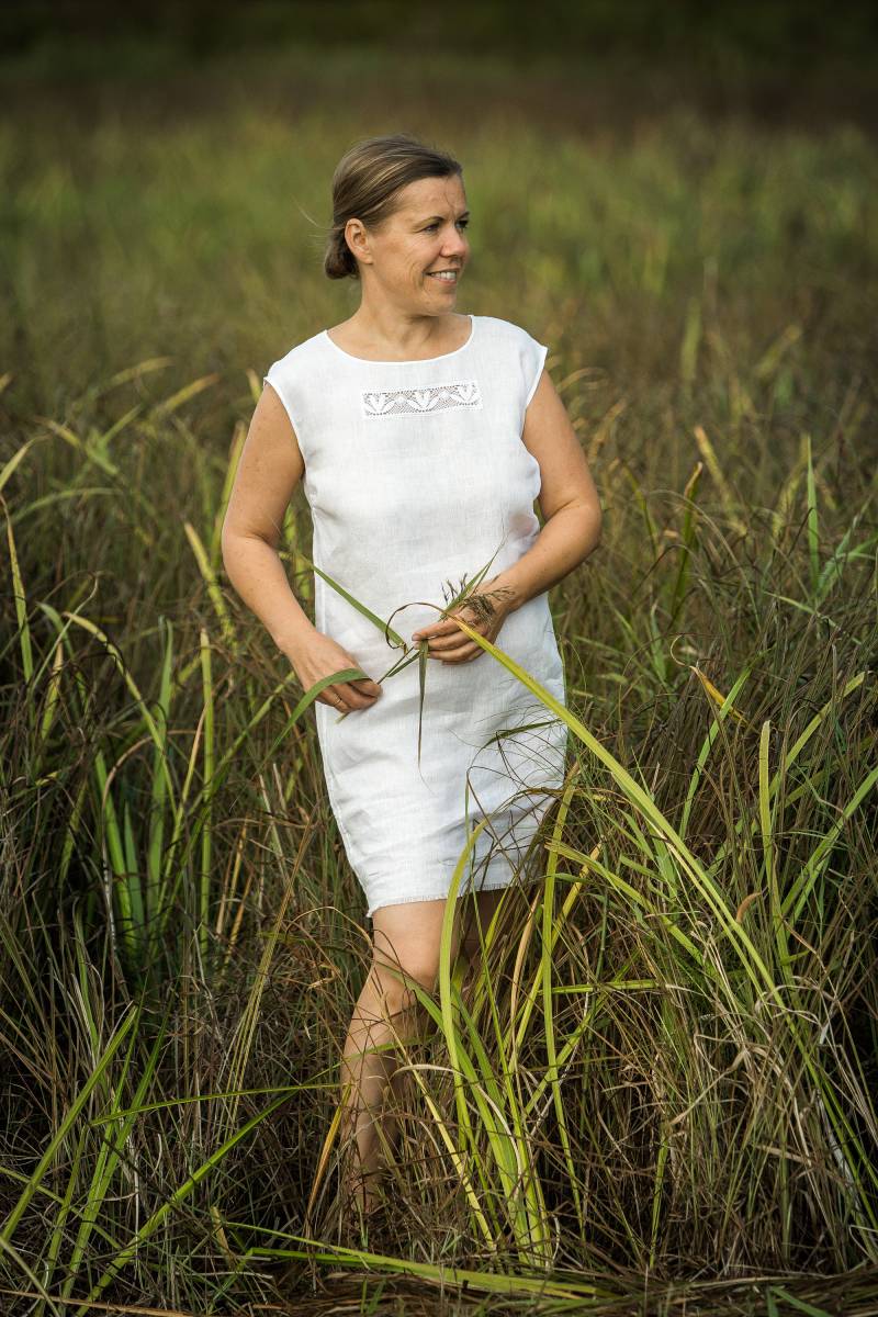 Leinenkleid, Hochzeitsdessous, Brautnachthemd, Zarte Bluse, Hemd von BaltieDarbi