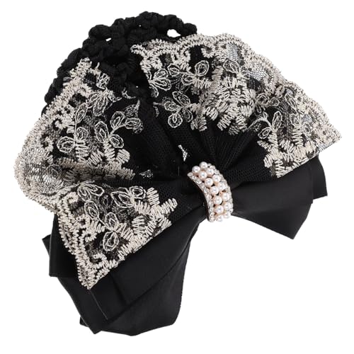2St Schwarze Haarnetzklammer aus Gazespitze ausgefallene Wimpern Brötchen Haarnetz-Clip Haarnetz Halter Haarnetze für Damen Haarknotenabdeckung Polyester-Spitze-Strass-Stahl-Clip Baluue 2St Schwarze Haarnetzklammer aus Gazespitze ausgefallene Wimpern Brötchen Haarnetz-Clip Haarnetz Halter Haarnetze für Damen Haarknotenabdeckung Polyester-Spitze-Strass-Stahl-Clip Baluue von Baluue