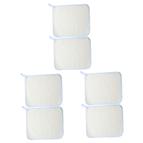 Baluue 6stücke Exfolierende Waschhandschuhe Nylon Schnelltrocknendes Badetuch Für Tägliche Gesichtsreinigung Beigefarben Für Sanftes Peeling Und Hautpflege von Baluue