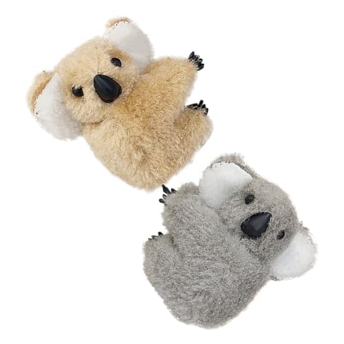 Baluue Edle Koala Stofftier Haarspangen 2er Set in Grau Khaki Mädchen Und Damen Haarschmuck von Baluue