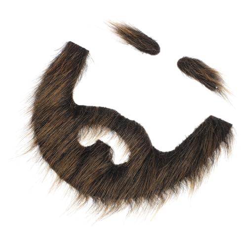 Baluue Kostümparty-bart Simulierter Schnurrbart Bequeme Augenbraue Für Bartdekor Cosplay-requisite Schwarze Farbe von Baluue