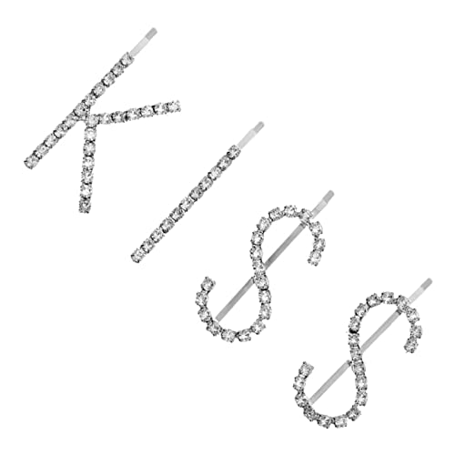Baluue Haarspangen Mit Buchstaben Für Mädchen Strasssteine Modischer Haarschmuck Für Frauen Und Mädchen Buchstaben-haarspangen von Baluue