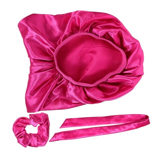 Baluue Schlafhaube Aus Satin Zum Schutz Der Haare Bequemer Sitz Um Stirn Und Kanten Für Frauen Mit Langen Zöpfen Oder Locken Vielseitig Einsetzbar Für Schlafen Hausarbeit Und Sport von Baluue
