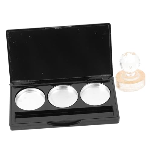 Baluue Lidschattenpalette – Schwarz 3-farben-organizer Mit Hoher Lidschattenpfanne Spiegel Set von Baluue