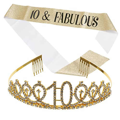 Baluue 1satz Krone Haarreif Mit Etikette Gürtel Glitzernde Geburtstagskrone Schultergurt Dekoration Für Unvergessliche Feiern Und Sash Haarschmuck Und Schultergurt Für Festliche von Baluue
