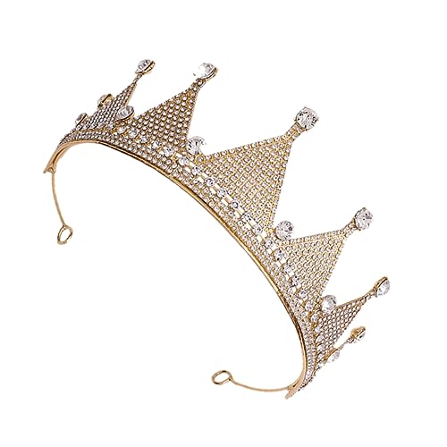 Baluue 1 Stück Regenbogenkrone Brautkrone Hochzeit Stirnband Schleier Tiara Braut Vintage Prinzessin Tiara Kopfschmuck Dekoration Brautzubehör Braut Strass Haarbänder Für Damenhaar von Baluue
