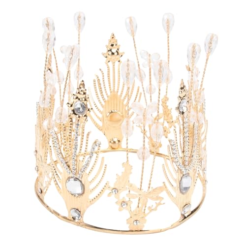 Baluue 1 Stück Strass Krone Ornament Kronendekorationen Prinzessinnenkrone Backzubehör Kuchenkrone Dekoration Hochzeit Tiara Krone Stirnbänder Brautjungfernkrone Foto von Baluue