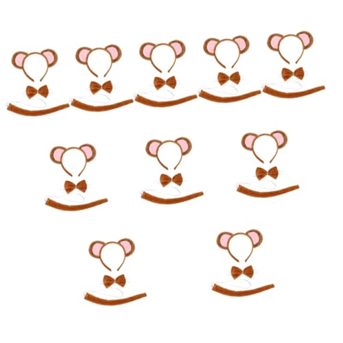 Baluue 10sätze Cosplay Kostüm Mit Affenohren Und Fliege Für Erwachsene Party-accessoires Für Halloween Und Mottopartys von Baluue