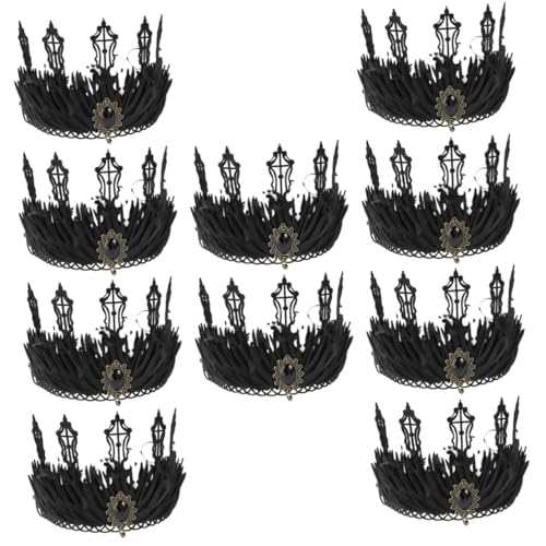 Baluue 10stücke Vintage Gothic Für Haarschmuck Für Halloween Cosplay Und Partys Barockkrone Für Besondere Anlässe von Baluue
