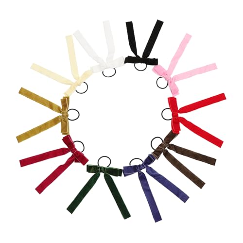 Baluue 10stücke Teiliges Haarschmuck Für Mädchen Elastische Pferdeschwanzhalter Mit Niedlichen Schleifen Bunten Farben Für Verschiedene Frisuren Und Anlässe Wie Weihnachten Oder von Baluue