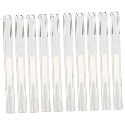 Baluue 10 Stück Liste Lip Plumper Cuticle Lipgloss Mit Pinselspitzenapplikator Lidschatten Palette Weiß von Baluue