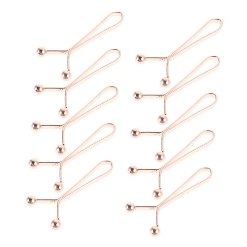 Baluue 10 Stück Teiliges Damen Hijab Clips Verstellbare U förmige Schalring Pins aus Robustem Eisen Vielseitig für Hijabs Schals und Taillenfixierung Stilvoller Roségold Look von Baluue