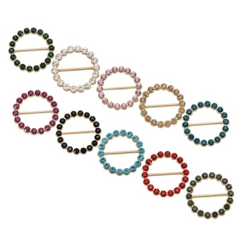 Baluue 10 Stück Teiliges Schalring Vielseitige Dekorative Schalclips in Gemischten Farben Multifunktionale Elegante Kleidungsclip broschen Geeignet für Damenmode Party und Alltag von Baluue