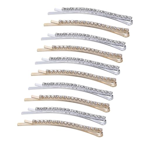 Baluue 10 Stück Teiliges Strass haarspangen Glänzende Kristall haarnadeln Modischer Brautschmuck Geeignet für Hochzeit Party Damen und Mädchen Funkelnde Haarklammern für Vielseitige von Baluue