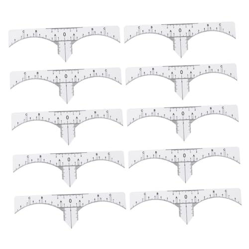 Baluue 10-Teiliges Set Augenbrauenlineal Microblading-Lineal-Aufkleber Augenbrauen-Make-up-Tools brow tool augenbrauenschablone Make-up-Lineal Werkzeug zum Messen der Augenbrauenführung Baluue 10-Teiliges Set Augenbrauenlineal Microblading-Lineal-Aufkleber Augenbrauen-Make-up-Tools brow tool augenbrauenschablone Make-up-Lineal Werkzeug zum Messen der Augenbrauenführung von Baluue