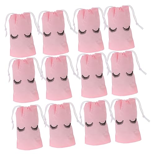 Baluue 100stücke Kordelzug Kosmetiktasche Mit Wimperndesign Tragbare Aufbewahrungstasche Für Make-up Reise Organizer Beutel Wiederverwendbar Für Schule Und Arbeit von Baluue