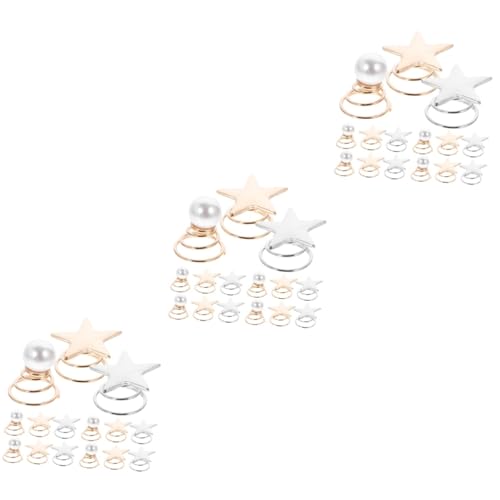 Baluue 108stücke Teiliges Spiralförmiger Haarklammern Für Damen Stilvolle Fünf-punkte-stern-haarspiralen Mit Perlen Für Hochzeiten Partys Und Alltag Rutschfeste von Baluue