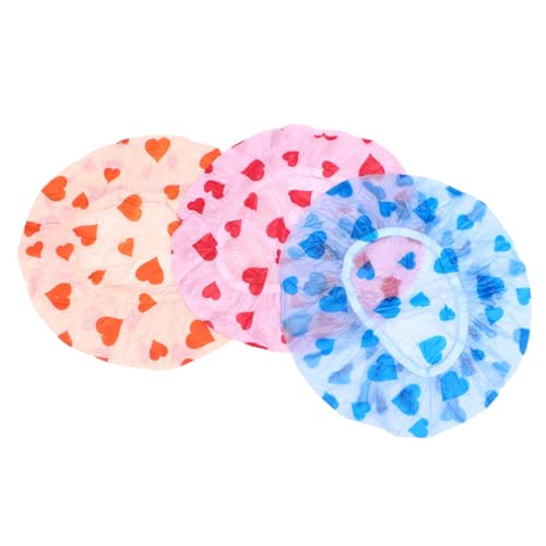 Baluue 10stücke Wasserdichte Duschhaube Mit Attraktivem Druck Zum Schutz Haare Beim Duschen Leicht Für Unterwegs Für Damen Und Täglichen Gebrauch von Baluue