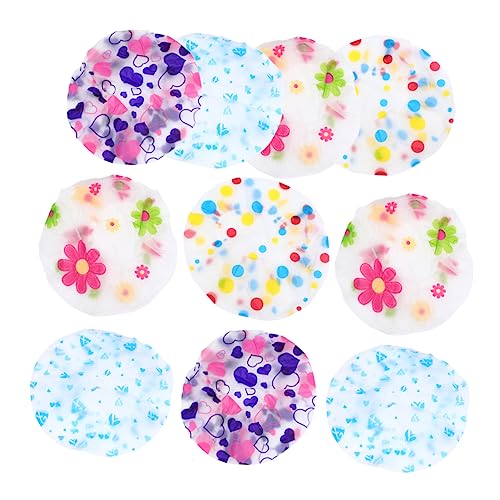 Baluue Badehauben-set 10-teilig Mit Spitze Bedruckt Badeabdeckung Für Erwachsene Duschhauben Für Damen Und Herren Zufälliger Stil von Baluue
