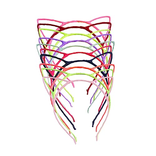 Baluue 10stücke Katzenohren Haarreifen Teiliges Verschiedenen Farben Verstellbares Stirnband Für Damen Und Mädchen Für Partys Halloween Geburtstagsfeiern Und Tägliches Tragen von Baluue