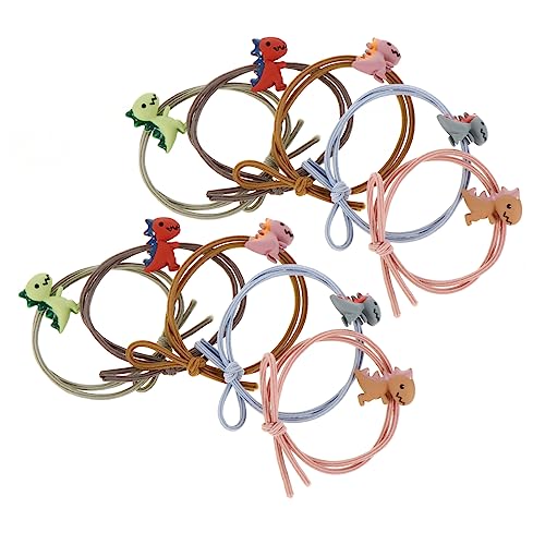 Baluue 10stücke Kleine Dinosaurier Haargummis Für Mädchen Teiliges Elastische Haarbänder Farbenfroh Handgefertigt Für Partys Und Alltag Schont Das Haar Einfach Zu Tragen von Baluue