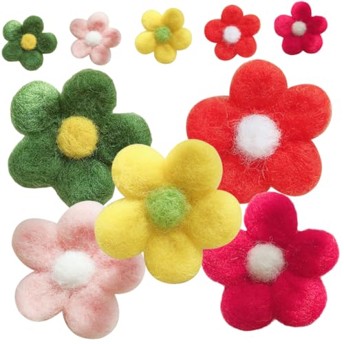 Baluue 10st Zubehör Für Haargummis Blumenanhänger Selber Machen Gänseblümchen Aus Filz Reize Blumengirlande Aus Filz Plüschblume Stickerei-ornamente Blumendekor Für Haarnadel Wolle Baluue 10st Zubehör Für Haargummis Blumenanhänger Selber Machen Gänseblümchen Aus Filz Reize Blumengirlande Aus Filz Plüschblume Stickerei-ornamente Blumendekor Für Haarnadel Wolle von Baluue