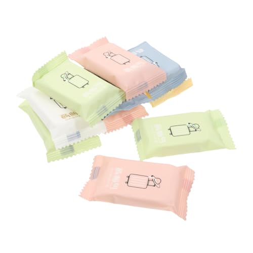 Baluue 10stücke Komprimiertes Handtuch Einweg Mini Gesicht Handtuch Tragbar Reise Gesicht Waschen von Baluue