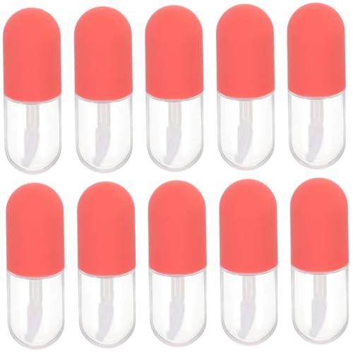 Baluue 10stücke Lipgloss-behälter Diy Lip Gloss Rohr Nachfüllbar Lip Balm Flaschen Lippenfarbenbehälter Lipgloss-flaschen Leere -tube Kosmetiktuben Lippenöl Lippenfarbe Auslaufsic von Baluue
