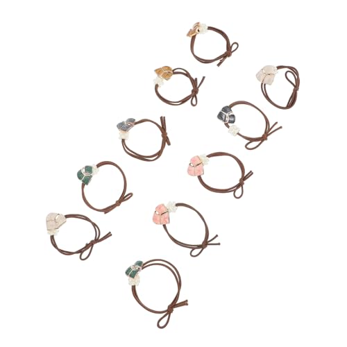 Baluue 10stücke Teiliges Haargummis Mit Perlen Elastische Ponytail-ringe Und Champagner Haarschmuck Für Damen Und Mädchen Sanft Zur Haarstruktur von Baluue