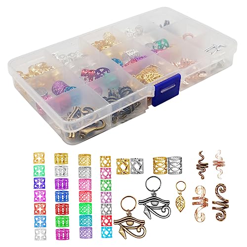 Baluue 116stücke Schlangenhaar-accessoires Zopfhaar-schmuck Haarschmuck Mit Großen Perlen Flechtzubehör Für Dreadlocks Haarschmuck Für Zöpfe Flechthaar-charms Aus Legierung von Baluue