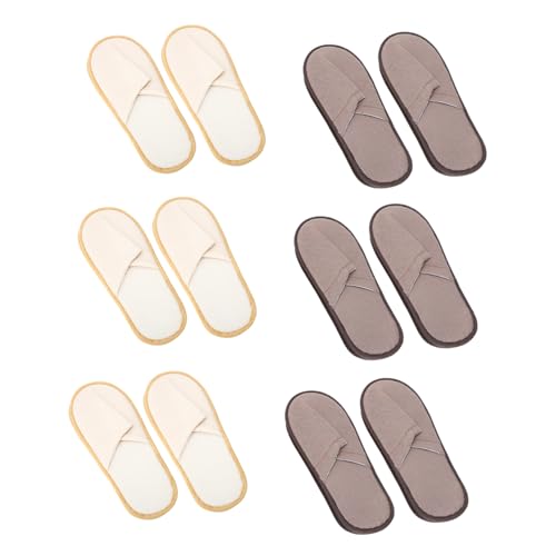 Baluue 12 Paare Einweg Hausschuhe Groß Unisex Brushed Cloth Slipper Rutschfest Weich Komfortabel Für Hotel Gäste Reise Zuhause von Baluue