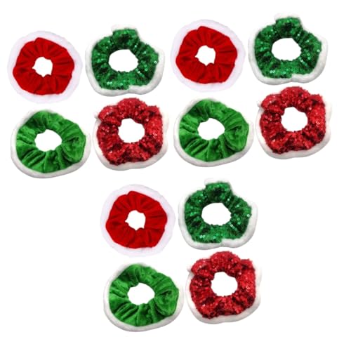 Baluue 12stücke Weihnachts-haarbänder Elastische Scrunchies Für Festliche Anlässe Haaraccessoires Für Und Mädchen von Baluue