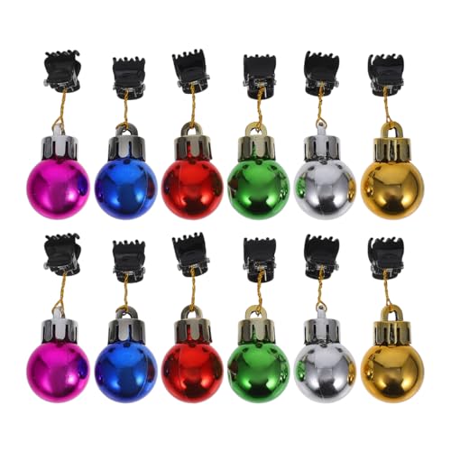 Baluue 12 Stück Teiliges Bunte Weihnachtskugel Bart Clips mit Glänzendem Finish Robuste Mini Haarklammern für Festliche Bart und Gesichtshaarschmuck Weihnachtsdeko und Baluue 12 Stück Teiliges Bunte Weihnachtskugel Bart Clips mit Glänzendem Finish Robuste Mini Haarklammern für Festliche Bart und Gesichtshaarschmuck Weihnachtsdeko und von Baluue