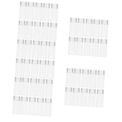 Baluue 120 Stk Phiole Pulverfläschchen Probenflaschen Mini-gläser Mini-glasflasche Mit Kappen Winzige Fläschchen Kleine Vorratsflaschen Aus Glas Probenahmefläschchen Aluminiumkappe von Baluue