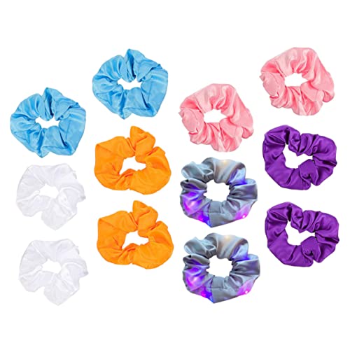 Baluue 12stücke Fluoreszierende Led Haargummis Haaraccessoires Scrunchies Haarschmuck Für Frauen Mädchen Party von Baluue