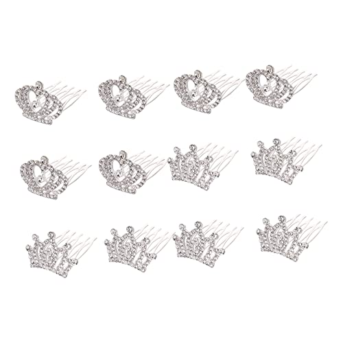 Baluue 12stücke Mädchen Krone Haar Kämme Strass Haar Clips Zubehör Für Party Geburtstag Mädchen Kopfbedeckung Mit Strass Junge Kronenförmiger Kronenförmige Kronen Kopfbedeckung von Baluue