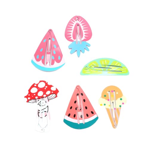 Baluue 12stücke Cartoon-haarspangen Für Mädchen Kopfschmuck Haarschmuck Für Junge Mädchen Eiscreme Erdbeere Wassermelone Und Pilz von Baluue