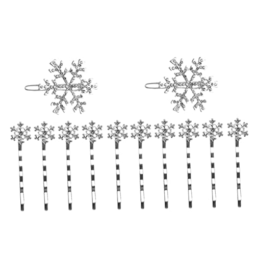 Baluue 12stücke Teiliges Schneeflocken Haarnadeln Mit Glitzer Für Frauen Und Mädchen Elegante Haarspangen Für Winterfeiern Hochzeiten Und Besondere Anlässe Aus Hochwertiger Legierung von Baluue