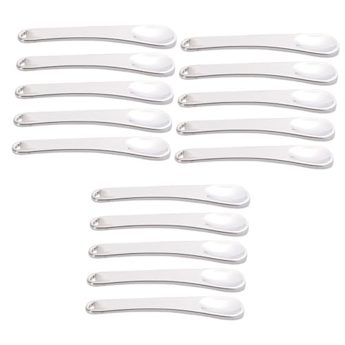 Baluue Kosmetikspatel Mini 15 Stk Augencremestift Set -set Augencreme-spatel Mini-make-up-löffel Hautcremelöffel Schminkspatel Aus Metall Kosmetiklöffel Für Das Gesicht Silver von Baluue