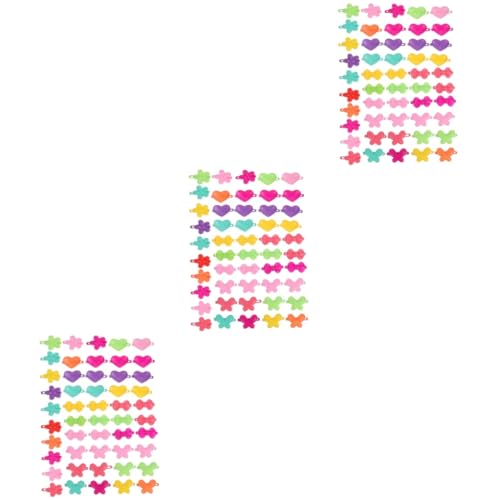 Baluue 150stücke Bunte Cartoon-haarspangen Kunststoff Niedliche Haarschmuck Für Babyfotografie Und Tägliche Outfits Verschiedene Designs Herz Blume Schleife von Baluue