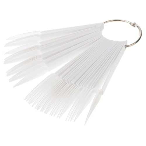 Baluue 150 Stück Teiliges Nail Fan Tip Faltbare Spitzenplatte für Nageldesign Professionelle und DIY Nagelkunst Leicht zu Organisieren Langlebige Glatte False Nail Polish Tips für von Baluue
