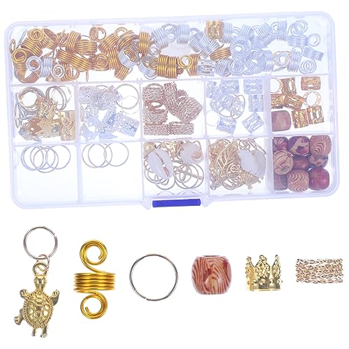 Baluue 158stücke Haarzöpfe Schmuck Haarzöpfe Dekoration Anhänger Zubehör Für Verschiedene Haartypen Flechtfrisuren Und von Baluue