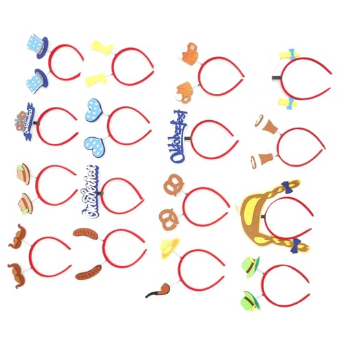 Baluue 16stücke Teiliges Oktoberfest Haarband Für Frauen Lustiger Kopfschmuck Für Partys Für Oktoberfest-feiern Fotorequisiten Und Festliche Anlässe von Baluue