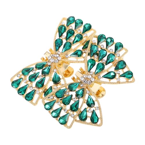 Baluue 1Paar Abnehmbare Strass Schleifen Schuhclips Funkelnde Schuhaccessoires für Damen Hochzeit Party Dekorative Schnallen für Schuhe Taschen und Kleidung von Baluue