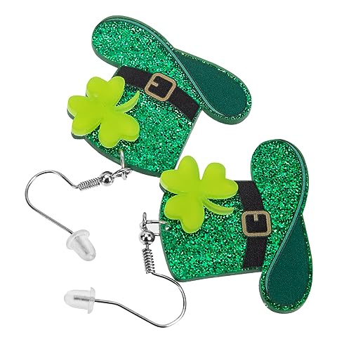 Baluue 1Paar Patrick Day Ohrringe Grüne Dreiblättrige Baumelnde Ohrringe für Frauen Irischer Feiertagsschmuck Sicheres Material für Empfindliche Baluue 1Paar Patrick Day Ohrringe Grüne Dreiblättrige Baumelnde Ohrringe für Frauen Irischer Feiertagsschmuck Sicheres Material für Empfindliche von Baluue