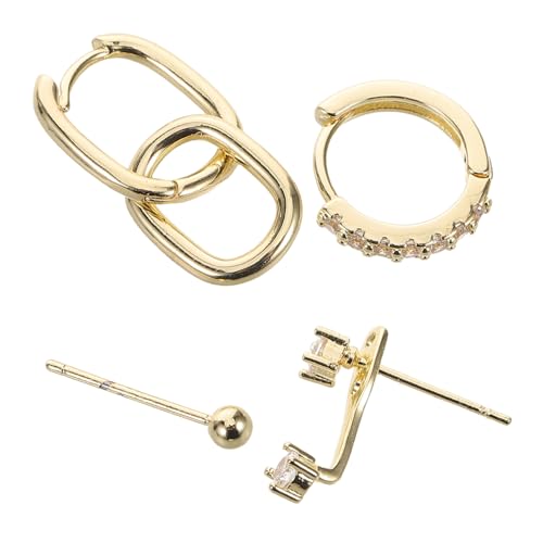 Baluue 1Satz Ohrringe mit Mehreren Piercings Creolen für Damen Hängendes Design Leicht Vielseitig für Ohrstecker mit Strasssteinen Accessoire von Baluue